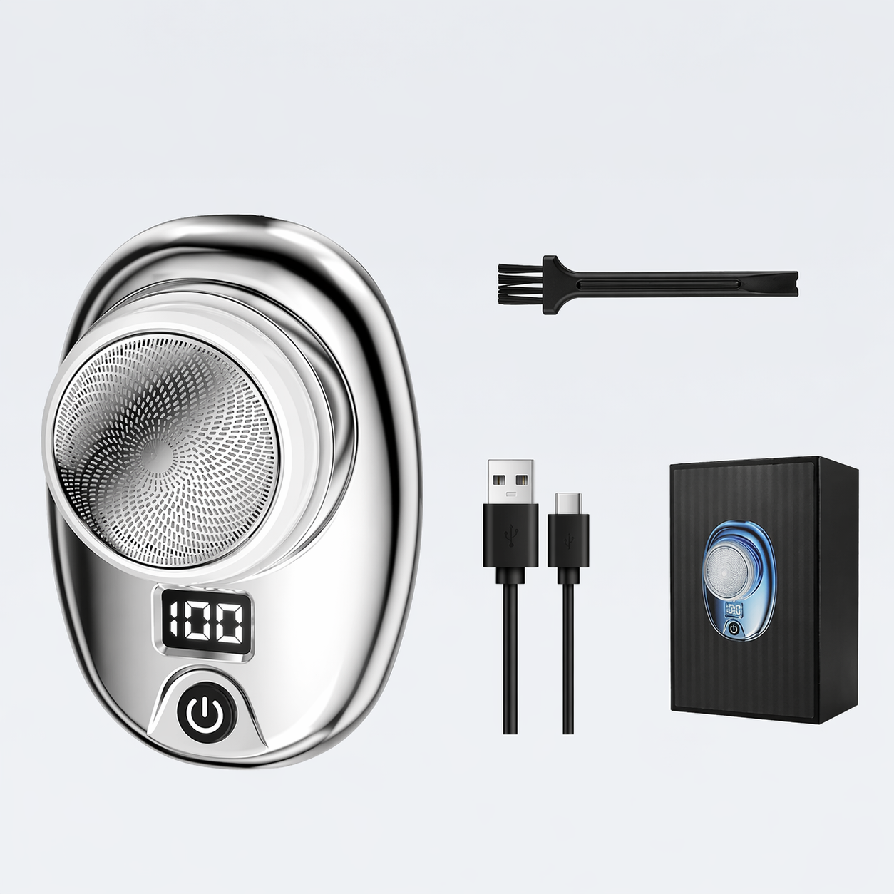 Mini Barbeador Elétrico Portátil