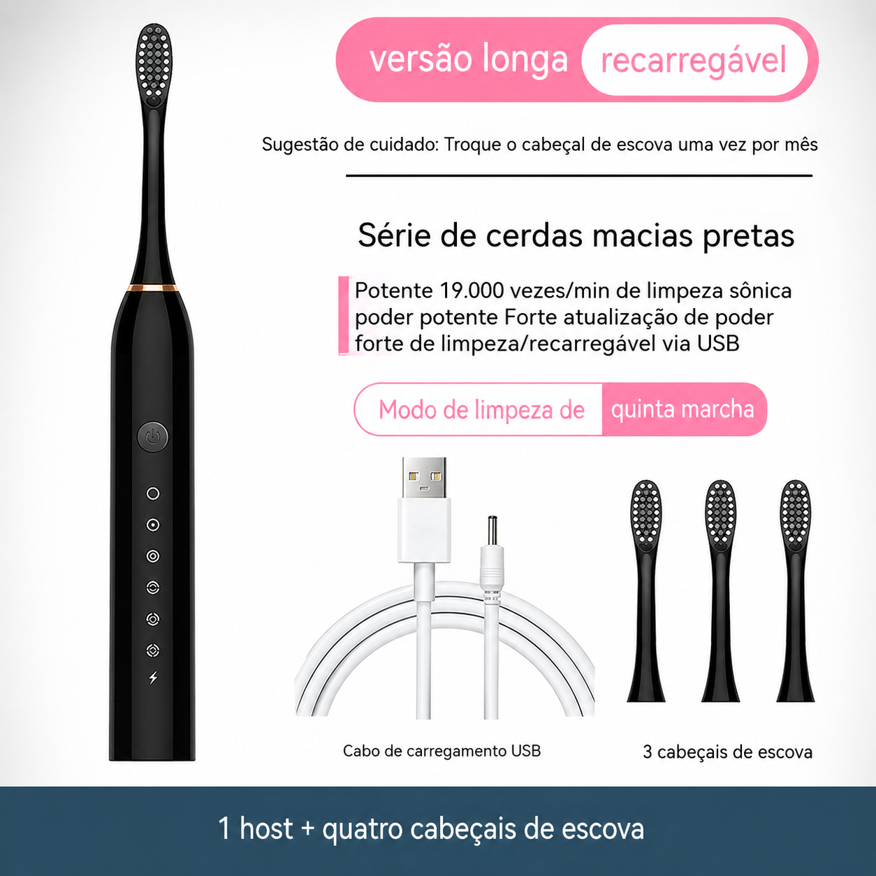 Escova de Dentes Irrigadora Oral Automática