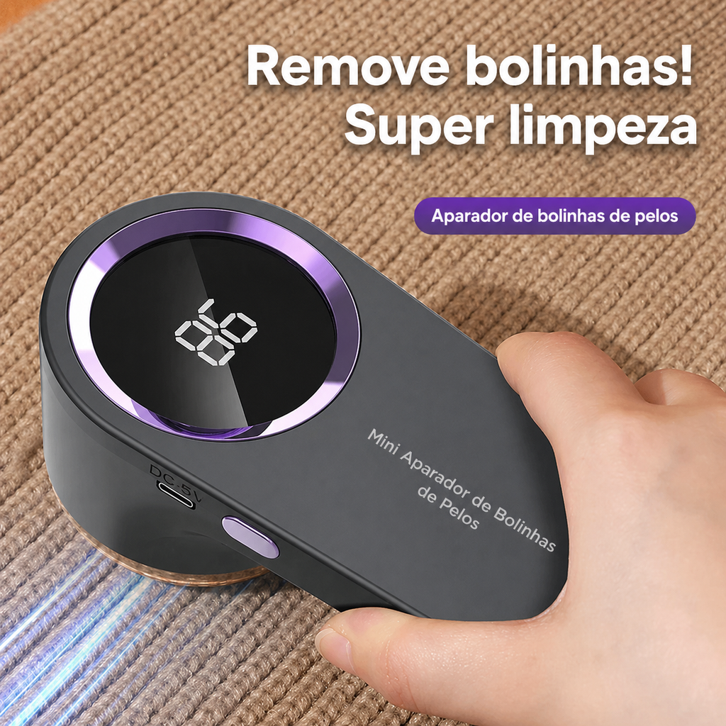 Removedor de Fiapos Elétrico Portátil