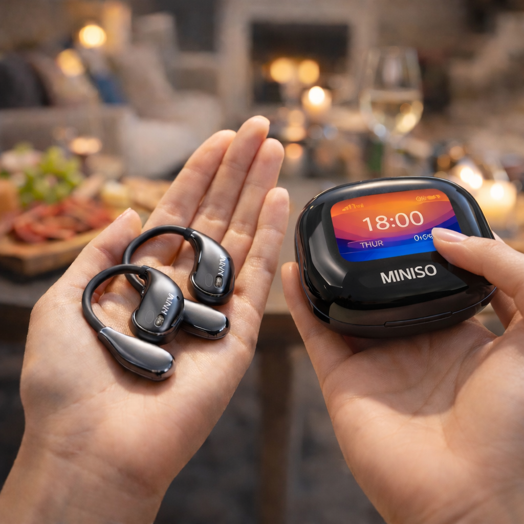 Fones de Ouvido com IA e Tela Touch Bluetooth MINISO