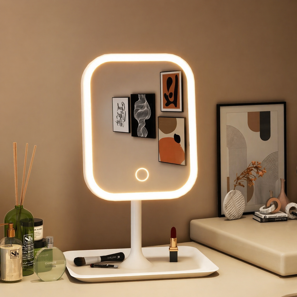 Espelho de Mesa Iluminador para Maquiagem