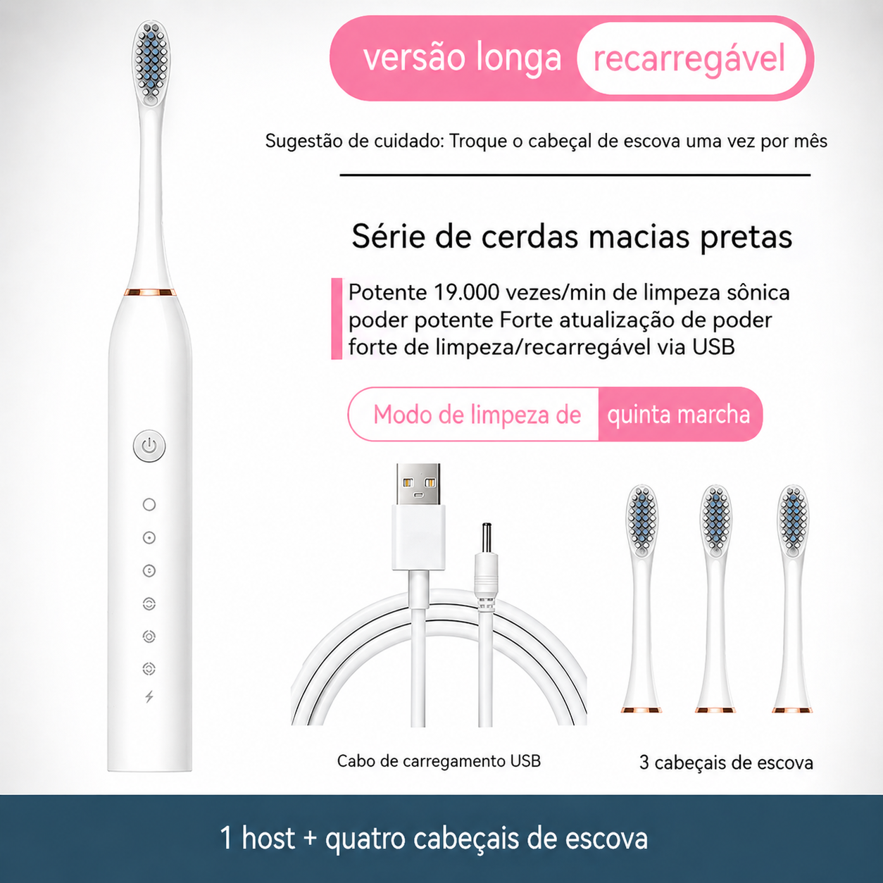 Escova de Dentes Irrigadora Oral Automática